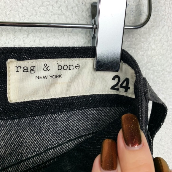 rag & bone | Nina High Rise Ankle Cigarette Jean Snake Foil - Picture 7 of 10